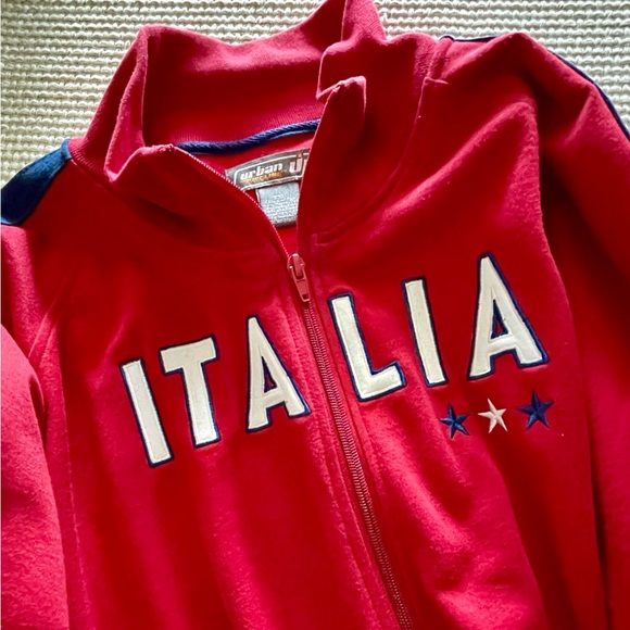 NWOT Red White and Blue Urban Pipeline Italia Zip Up Sweatshirt Jacket - Picture 1 of 10